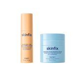 Skinfix Brighten + Firm 15% Vitamin C Serum and Ceramide Prime Whipped Cream packshots.