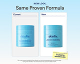 New Look, Same Proven Formula comparison of current vs. new Skinfix Triple Lipid-Peptide Cream packaging.
