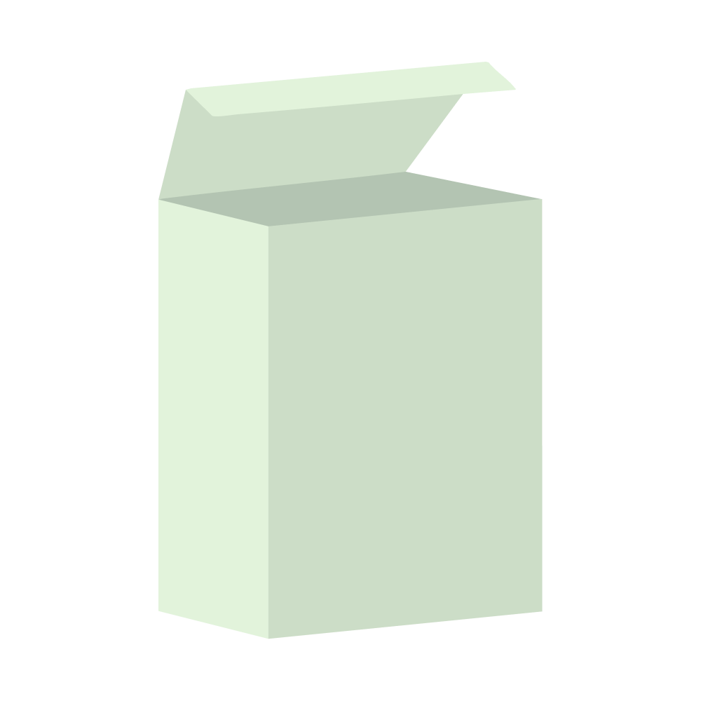 Open green product box icon.