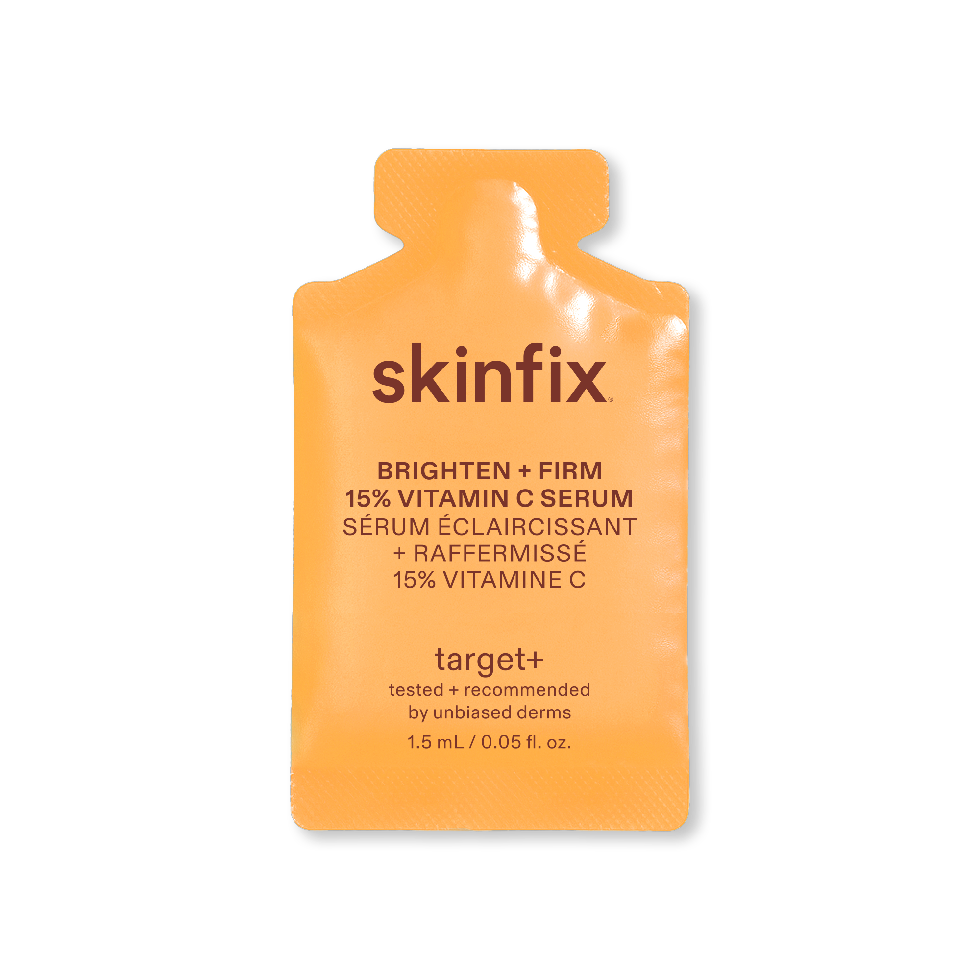 Skinfix Brighten + Firm 15% Vitamin C Serum sample packette