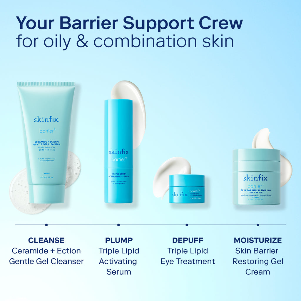 Barrier support routine for oily and combination skin