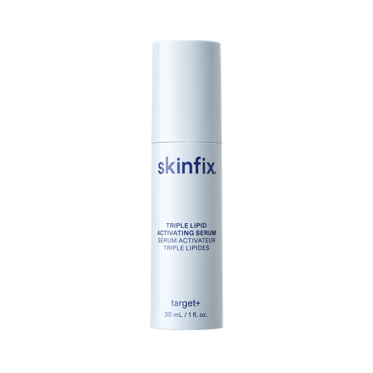 Skinfix Triple Lipid Activating Serum bottle on transparent background.