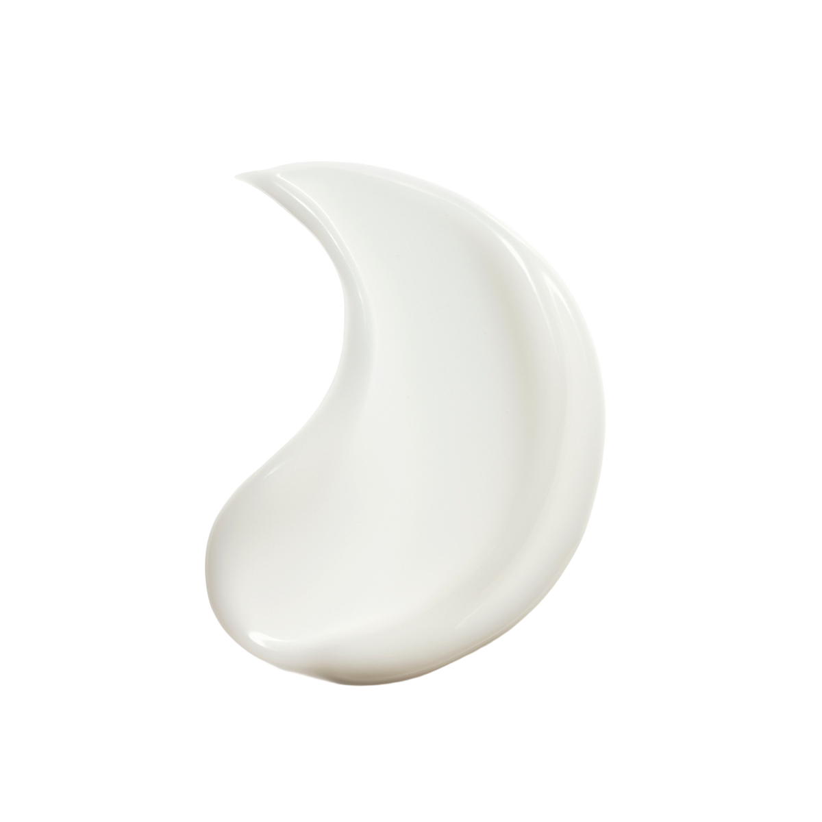 White cream texture swatch on transparent background.