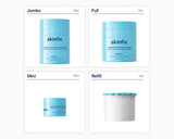 A 2x2 grid showing four product views for skinfix Triple Lipid Peptide Cream: Jumbo (3.3oz), Full (1.