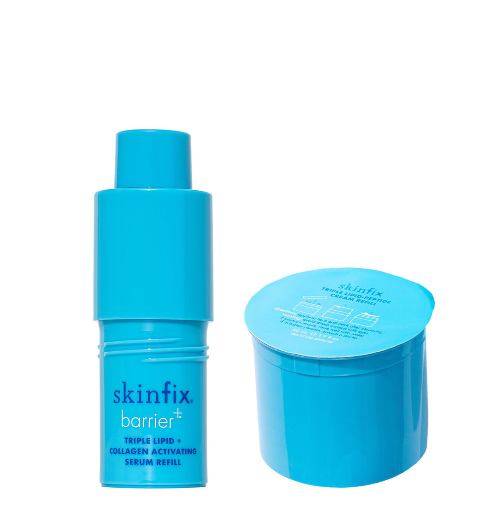 skinfix plumping perfectionist refillable duo with triple lipid-peptide cream and triple lipid + collagen activating serum